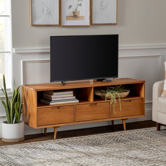 Walker Edison Ivy 3-Drawer Solid Wood TV Console - lily & onyx