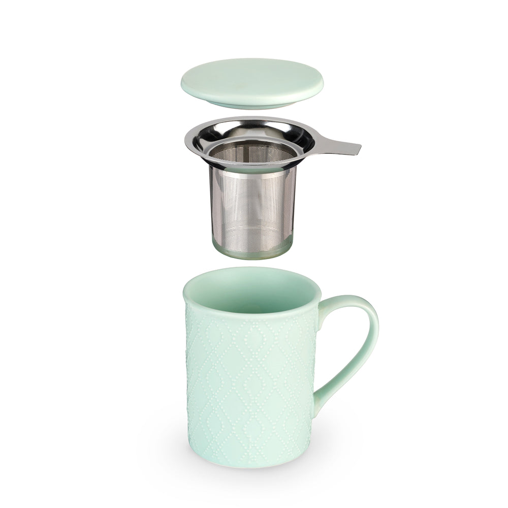 
                      
                        Annette: Souk Mint Ceramic Tea Mug & Infuser, 12oz
                      
                    