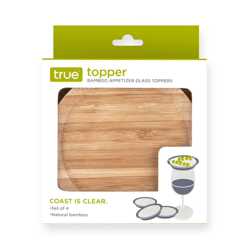 
                      
                        Natural Bamboo Appetizer Glass Topper Plates, Set of 4
                      
                    
