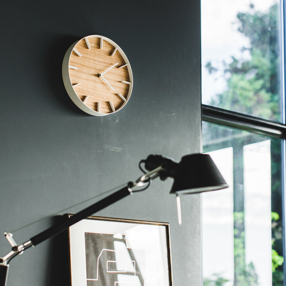 Modern Steel & Wood Wall Clock