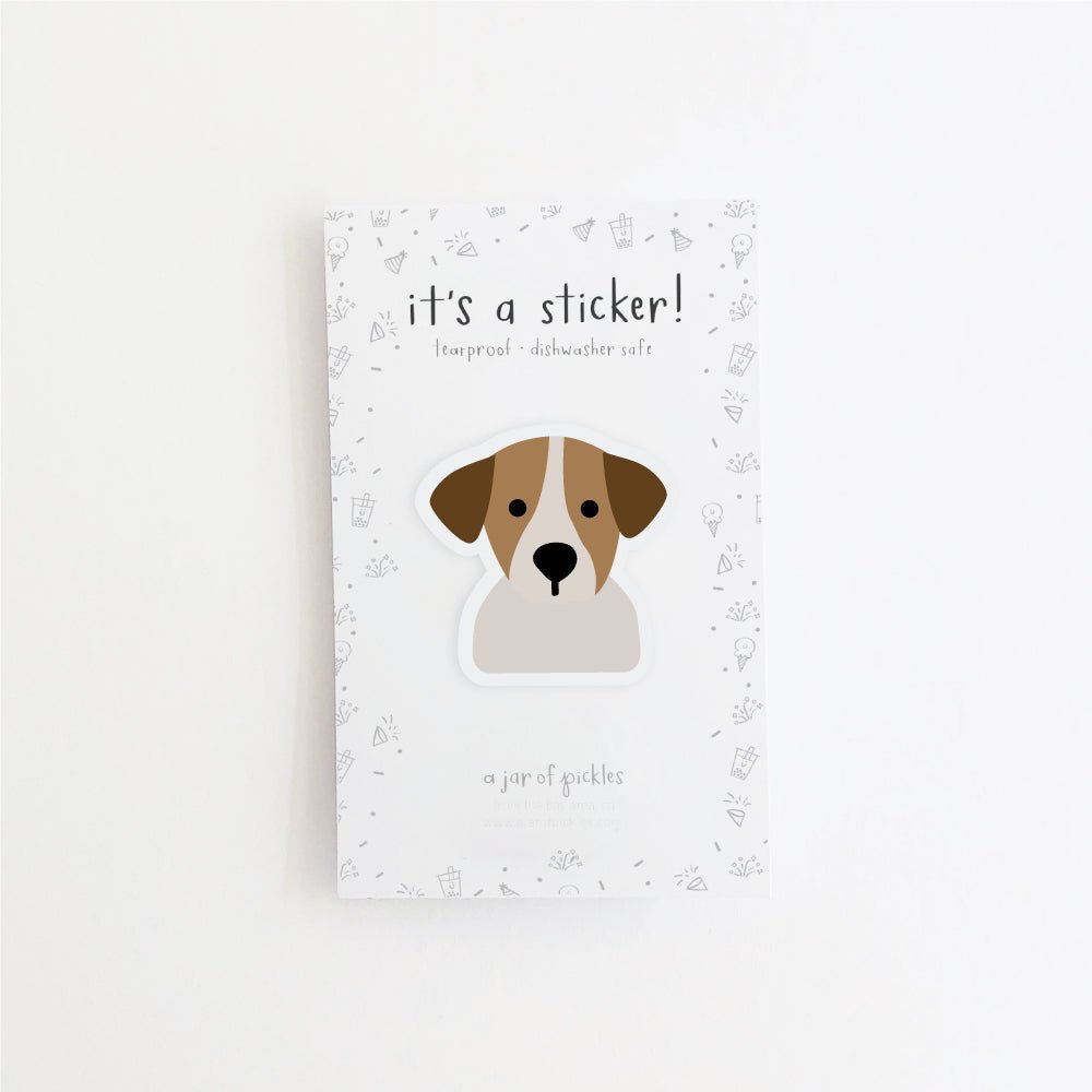 A Jar of Pickles Jack Russel Terrier Dog Vinyl Sticker - lily & onyx