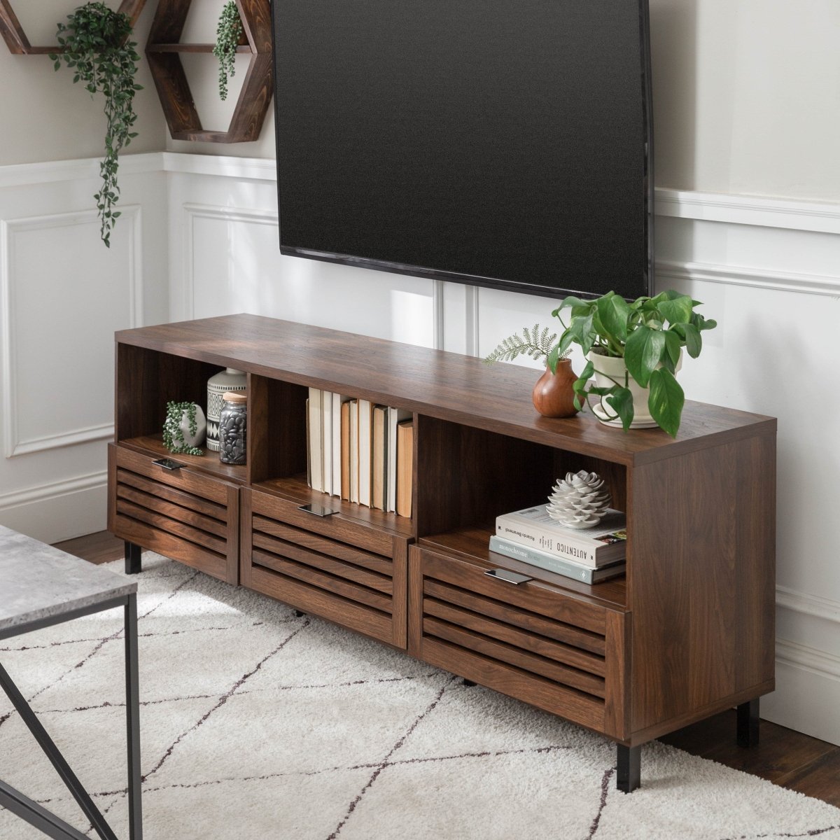 Walker Edison Jackson Slatted Media Console - lily & onyx