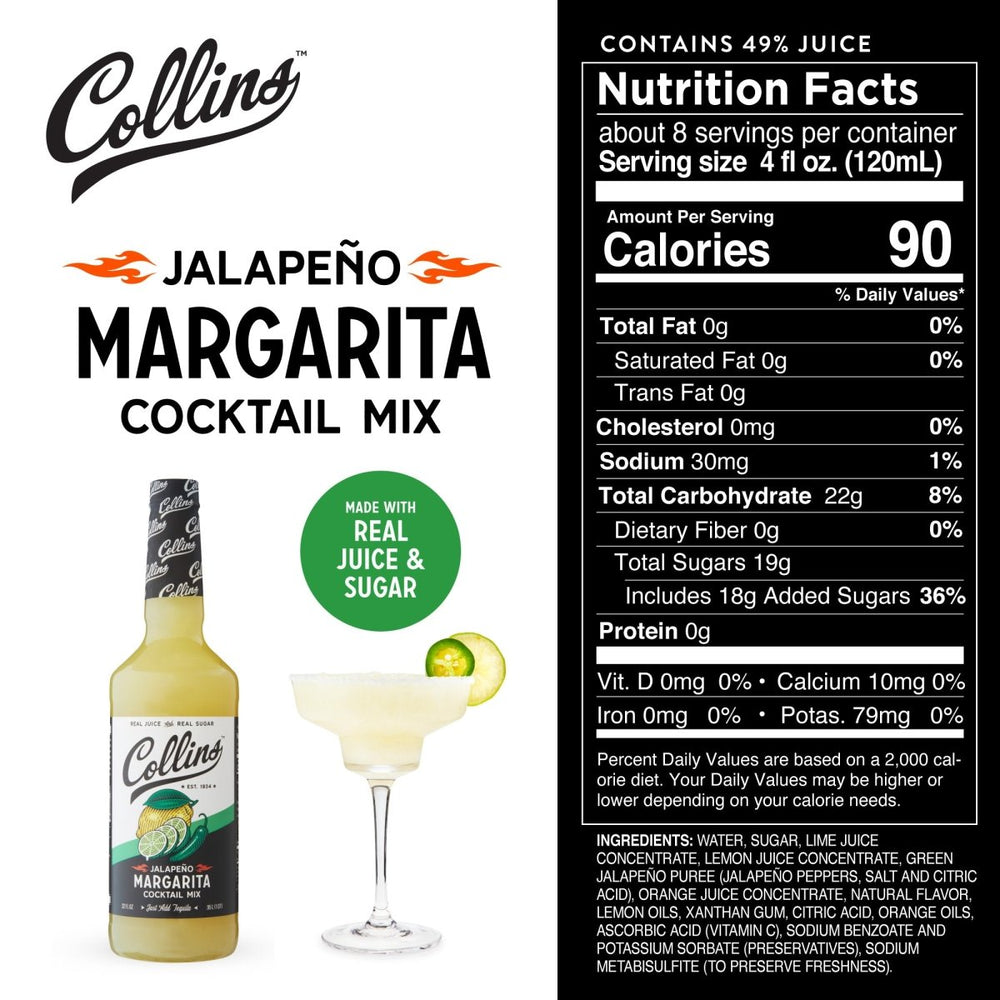 
                      
                        Collins Jalapeno Margarita Cocktail Mix, 32 oz - lily & onyx
                      
                    