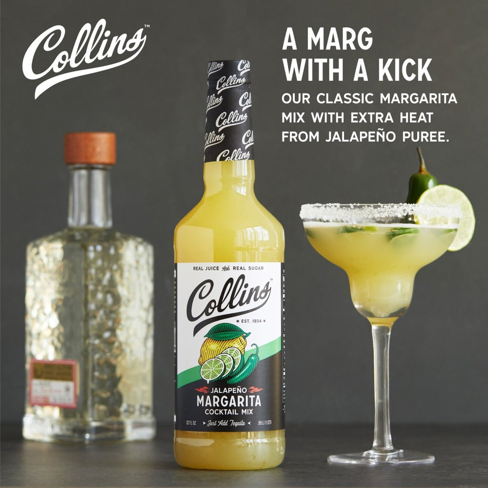 Collins Jalapeno Margarita Cocktail Mix, 32 oz - lily & onyx