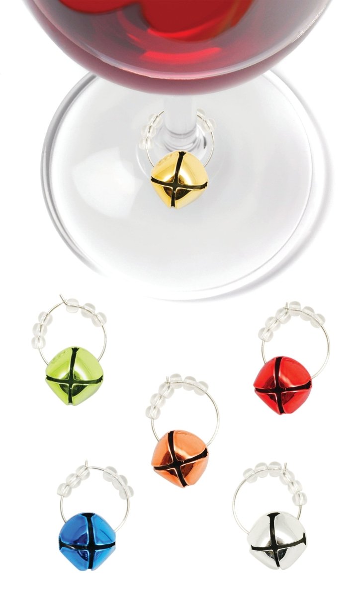 True Jingle Holiday Wine Charms, Set of 6 - lily & onyx