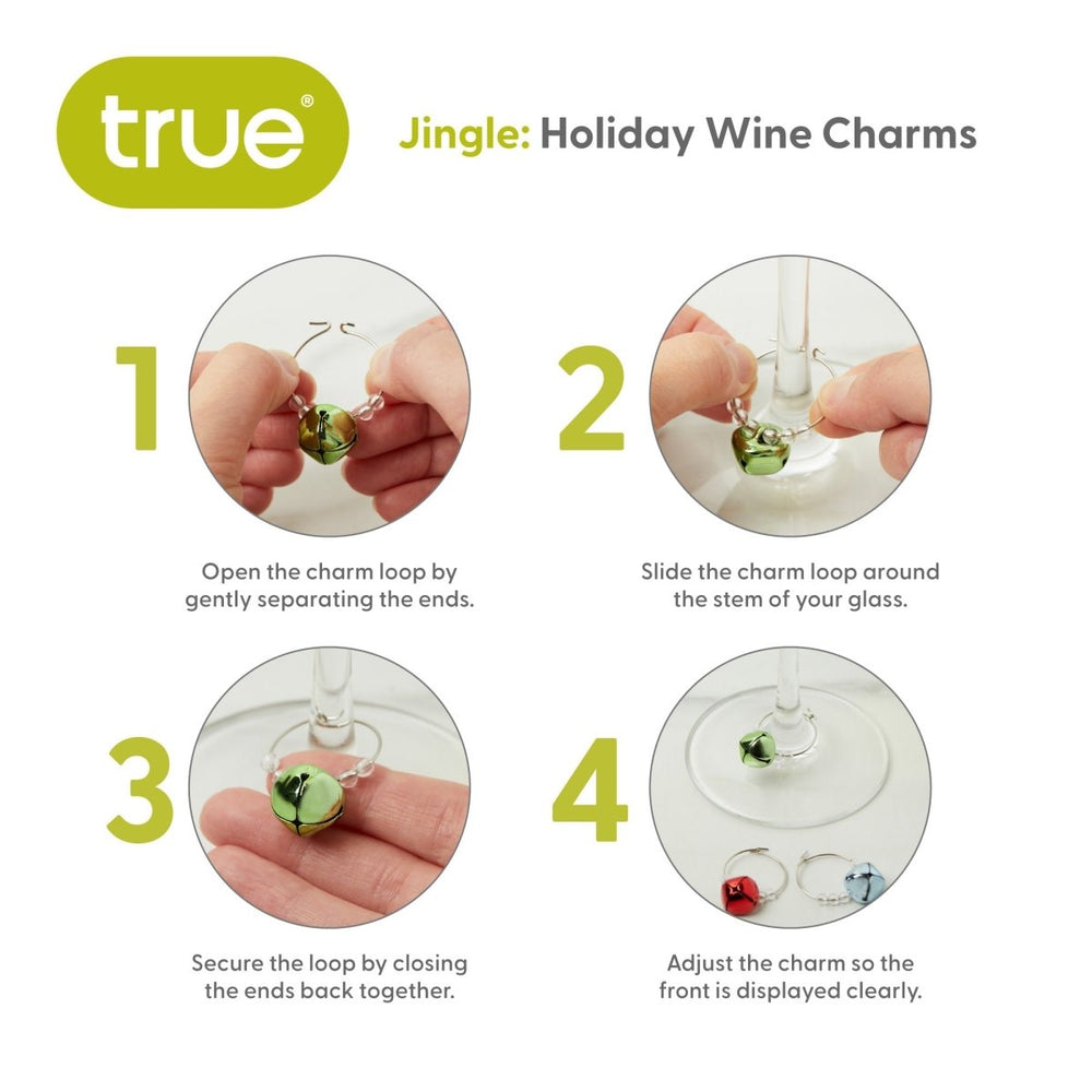 
                      
                        True Jingle Holiday Wine Charms, Set of 6 - lily & onyx
                      
                    