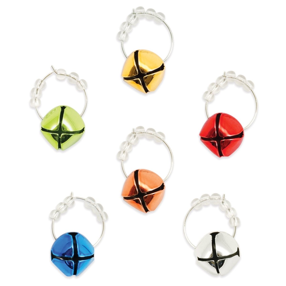 True Jingle Holiday Wine Charms, Set of 6 - lily & onyx