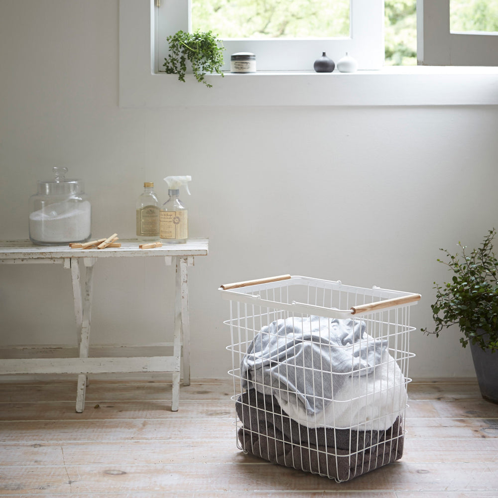 
                      
                        Wire Basket with Wood Handles
                      
                    
