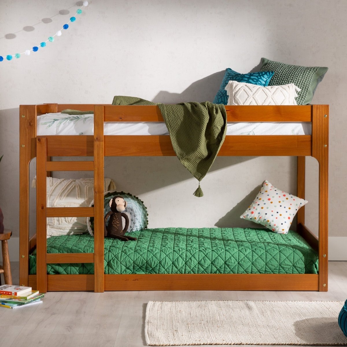 Walker Edison Jr Twin Over Twin Mod Bunk Bed - lily & onyx