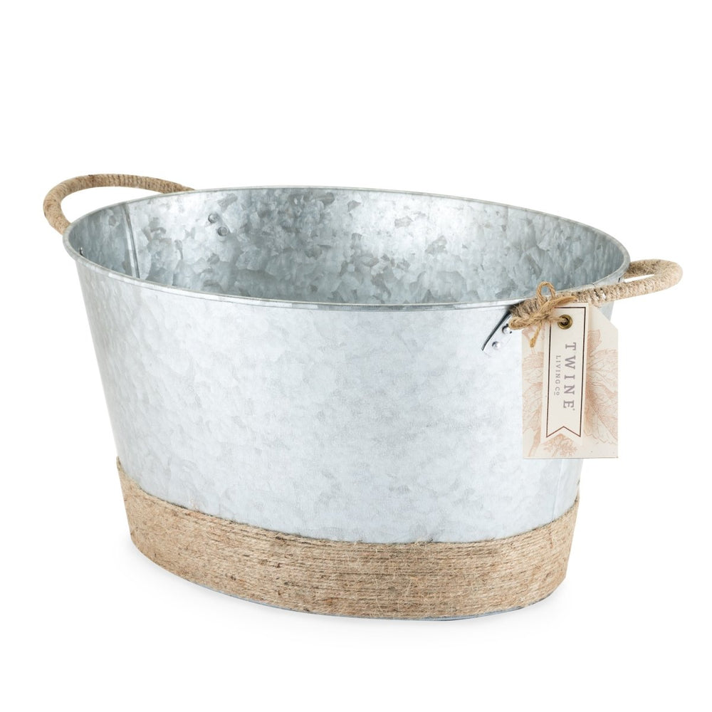 
                      
                        Twine Living Jute Rope Wrapped Galvanized Tub - lily & onyx
                      
                    