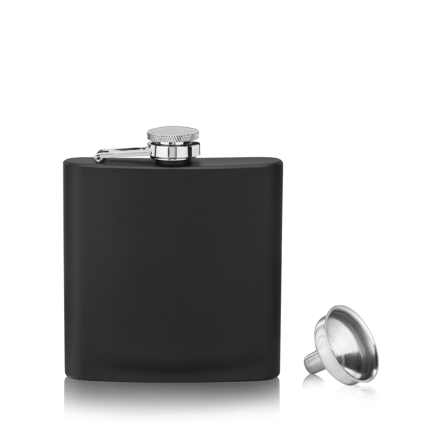 Trueflask 6 oz Stainless Steel Flask, Matte Black