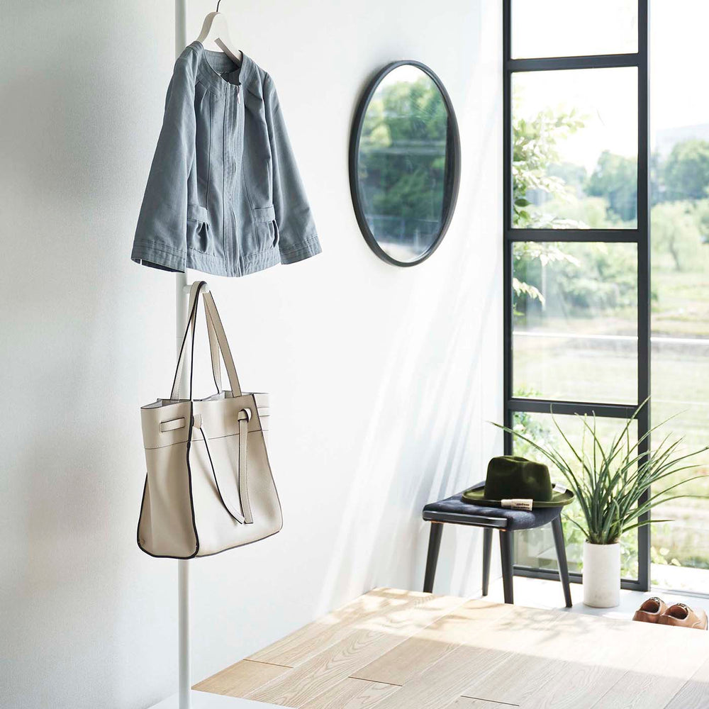 Steel & Wood Coat Rack, 63.98" H