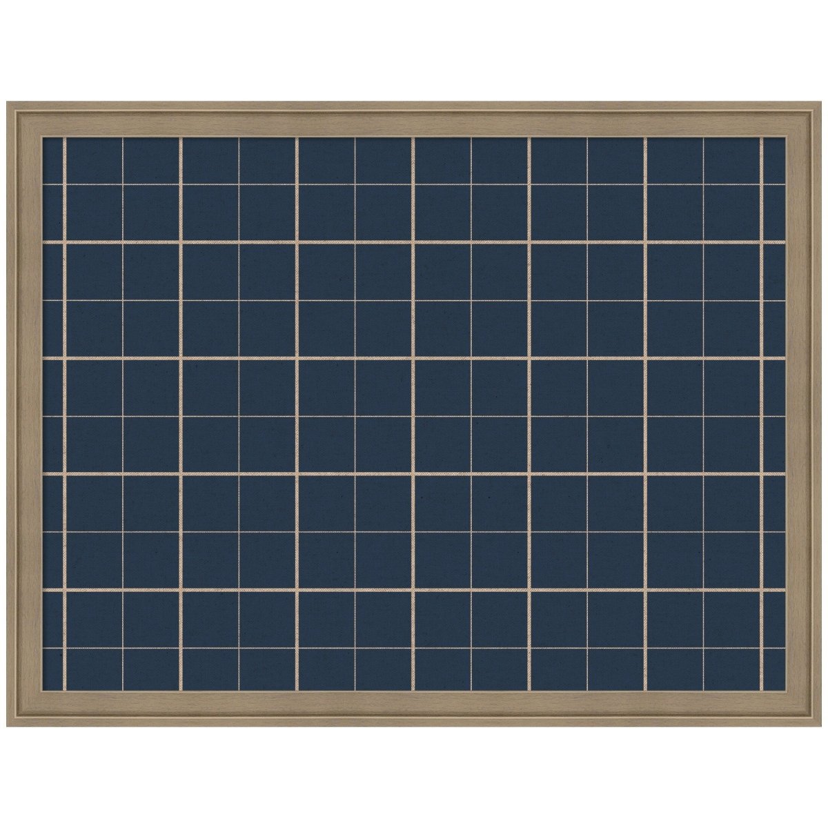 kateandlaurel Navy Blue Plaid Fabric Pinboard | Framed Decorative Bulletin Board