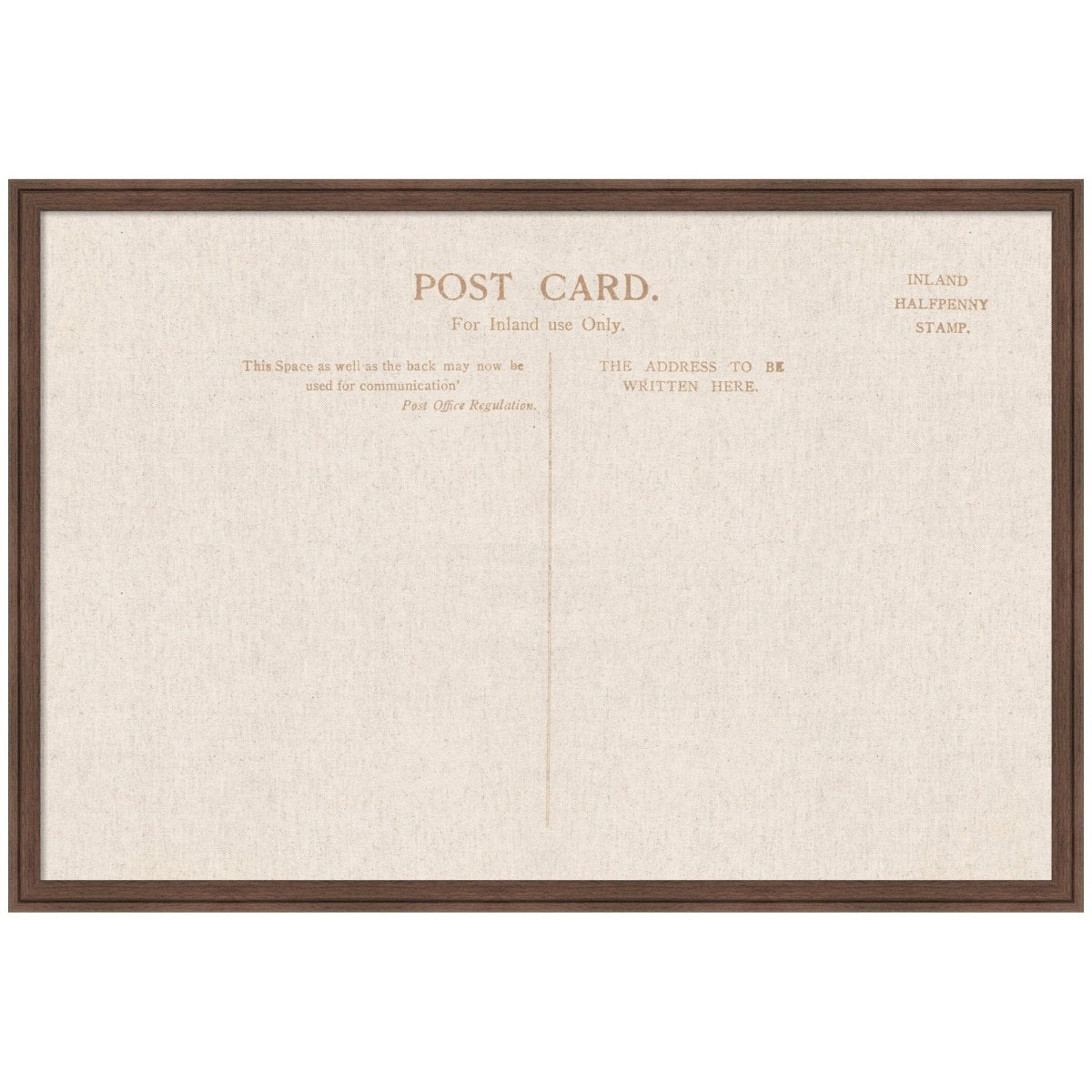 kateandlaurel Vintage Post Card Linen Fabric Pinboard | Framed Decorative Bulletin Board