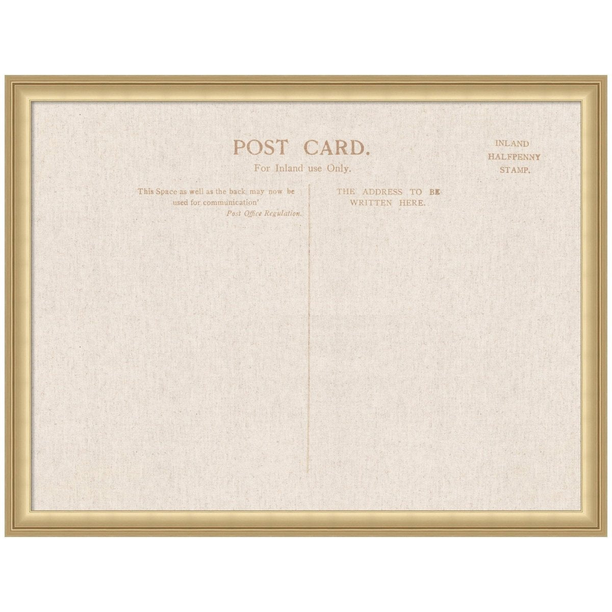 kateandlaurel Vintage Post Card Linen Fabric Pinboard | Framed Decorative Bulletin Board