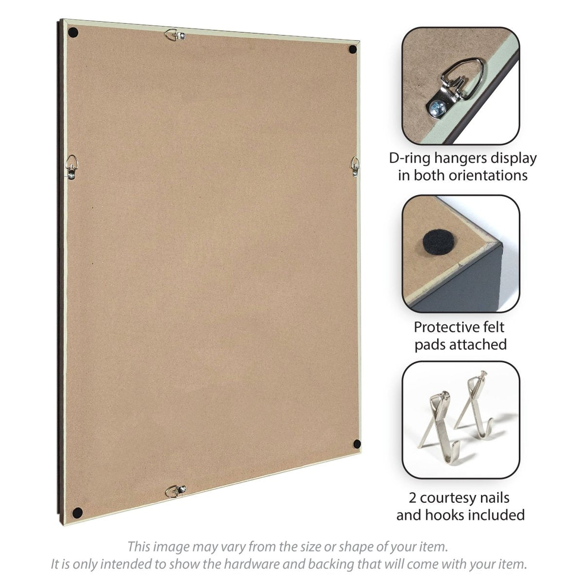 kateandlaurel Vintage Post Card Linen Fabric Pinboard | Framed Decorative Bulletin Board