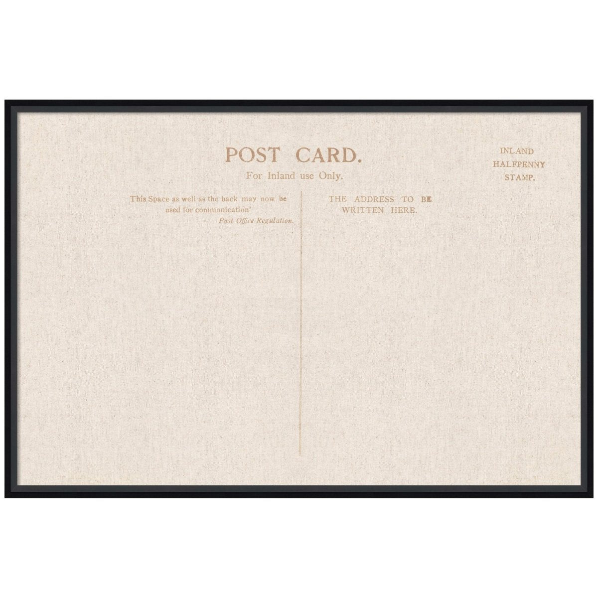 kateandlaurel Vintage Post Card Linen Fabric Pinboard | Framed Decorative Bulletin Board