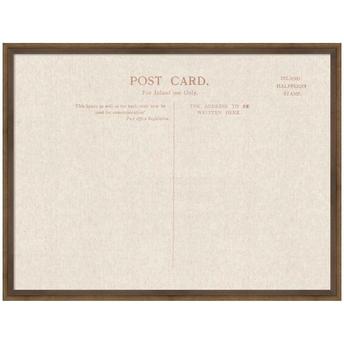 kateandlaurel Vintage Post Card Linen Fabric Pinboard | Framed Decorative Bulletin Board