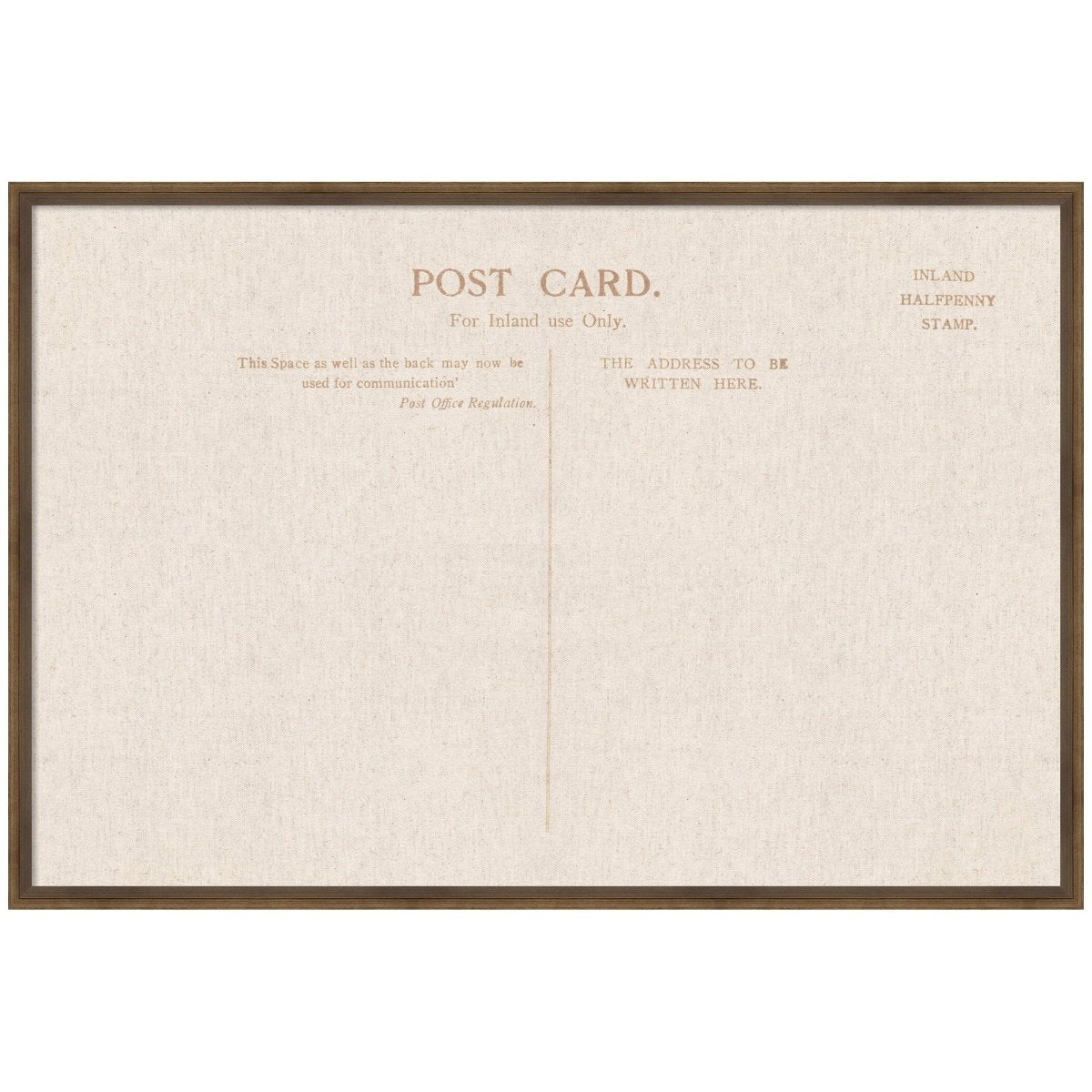 kateandlaurel Vintage Post Card Linen Fabric Pinboard | Framed Decorative Bulletin Board