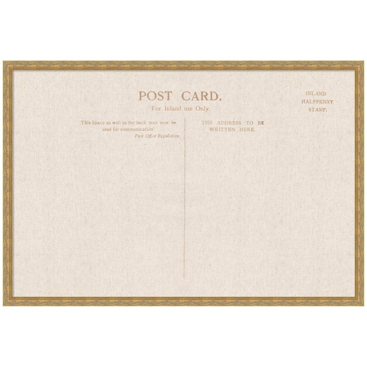 kateandlaurel Vintage Post Card Linen Fabric Pinboard | Framed Decorative Bulletin Board