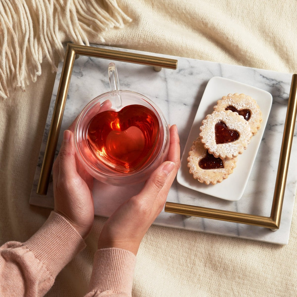 
                      
                        Pinky Up Tea Kendall Heart Double Walled Glass Tea Mug - lily & onyx
                      
                    