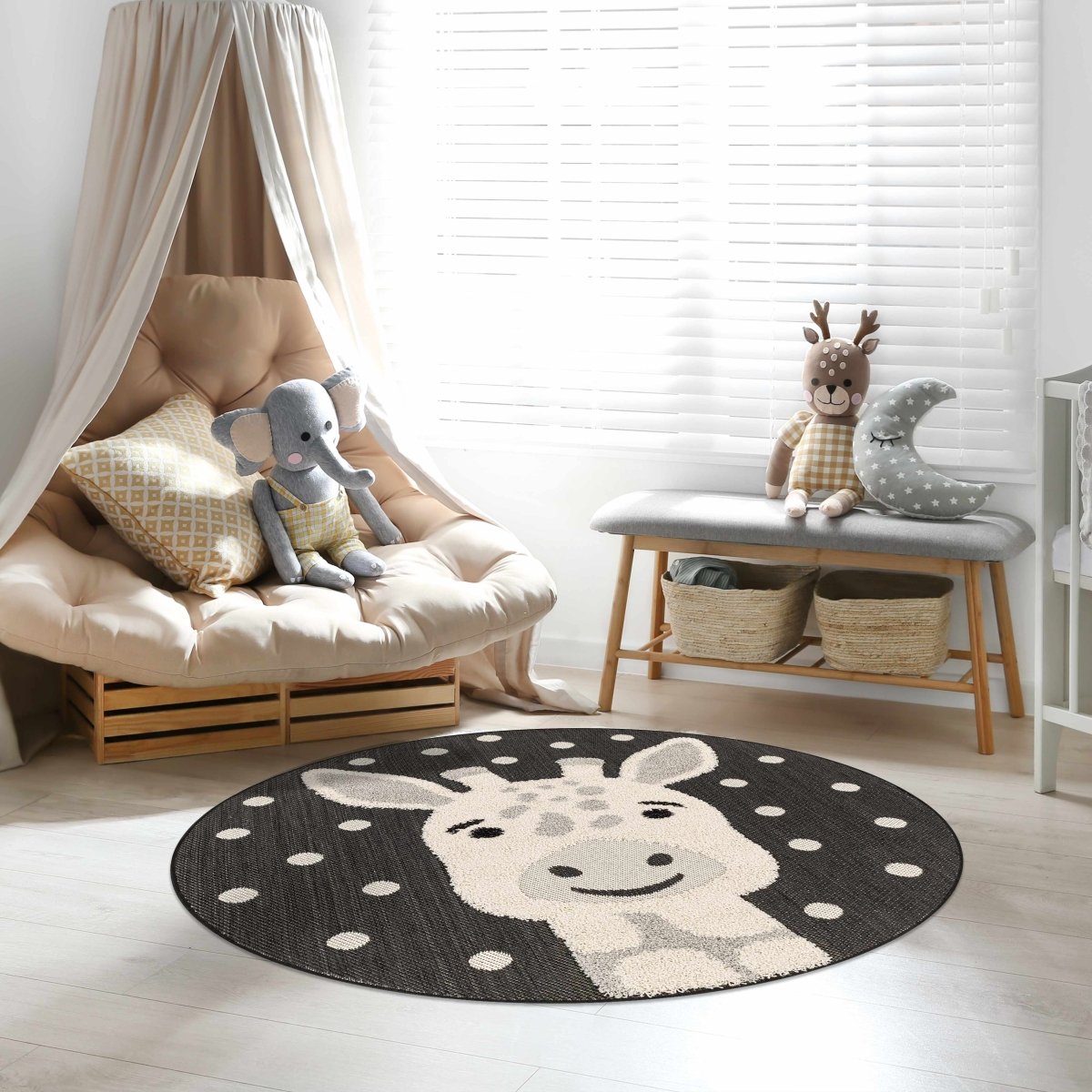 Boutique Rugs Kids Giraffe Animal Print Nursery Area Rug - lily & onyx