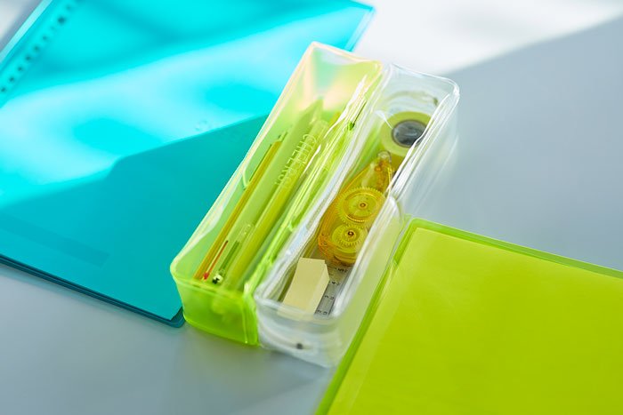 KING JIM CHEERS! Twin Pencase - Large Capacity Dual Pocket Pen Case