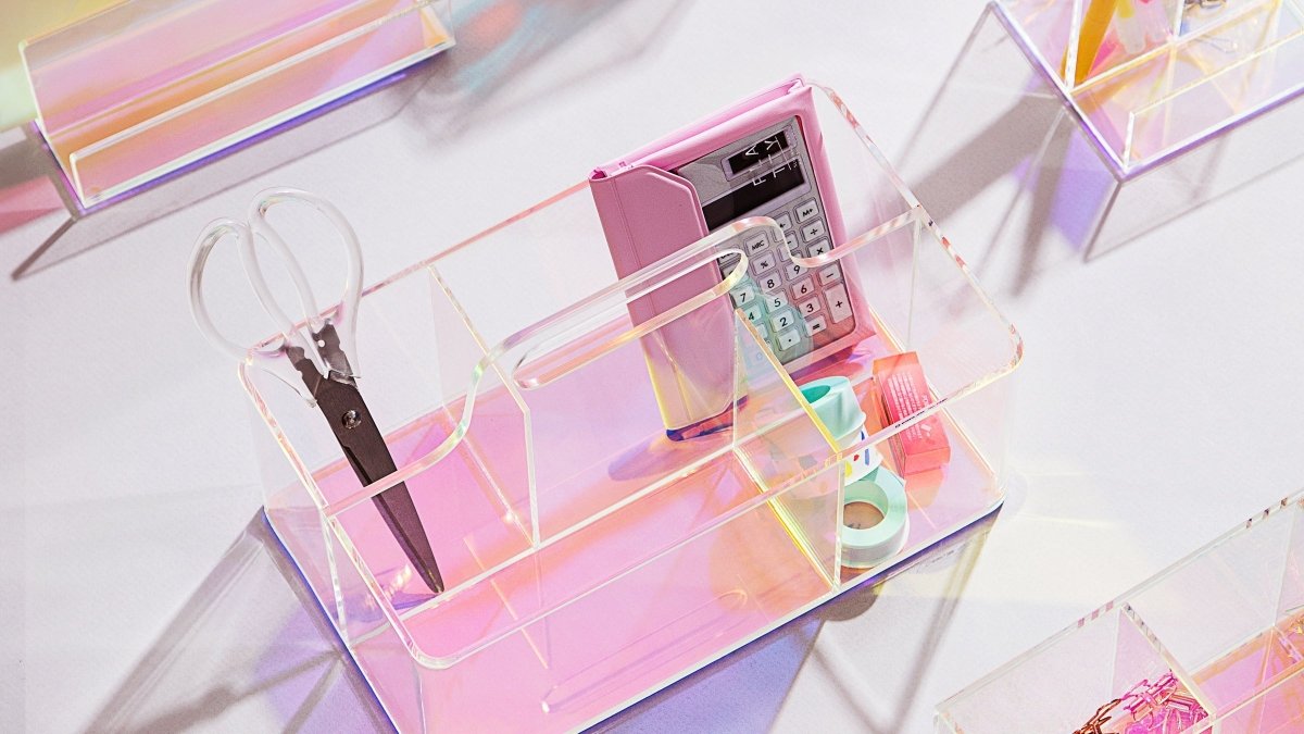 KING JIM Lumillia Acrylic Desk Organizer
