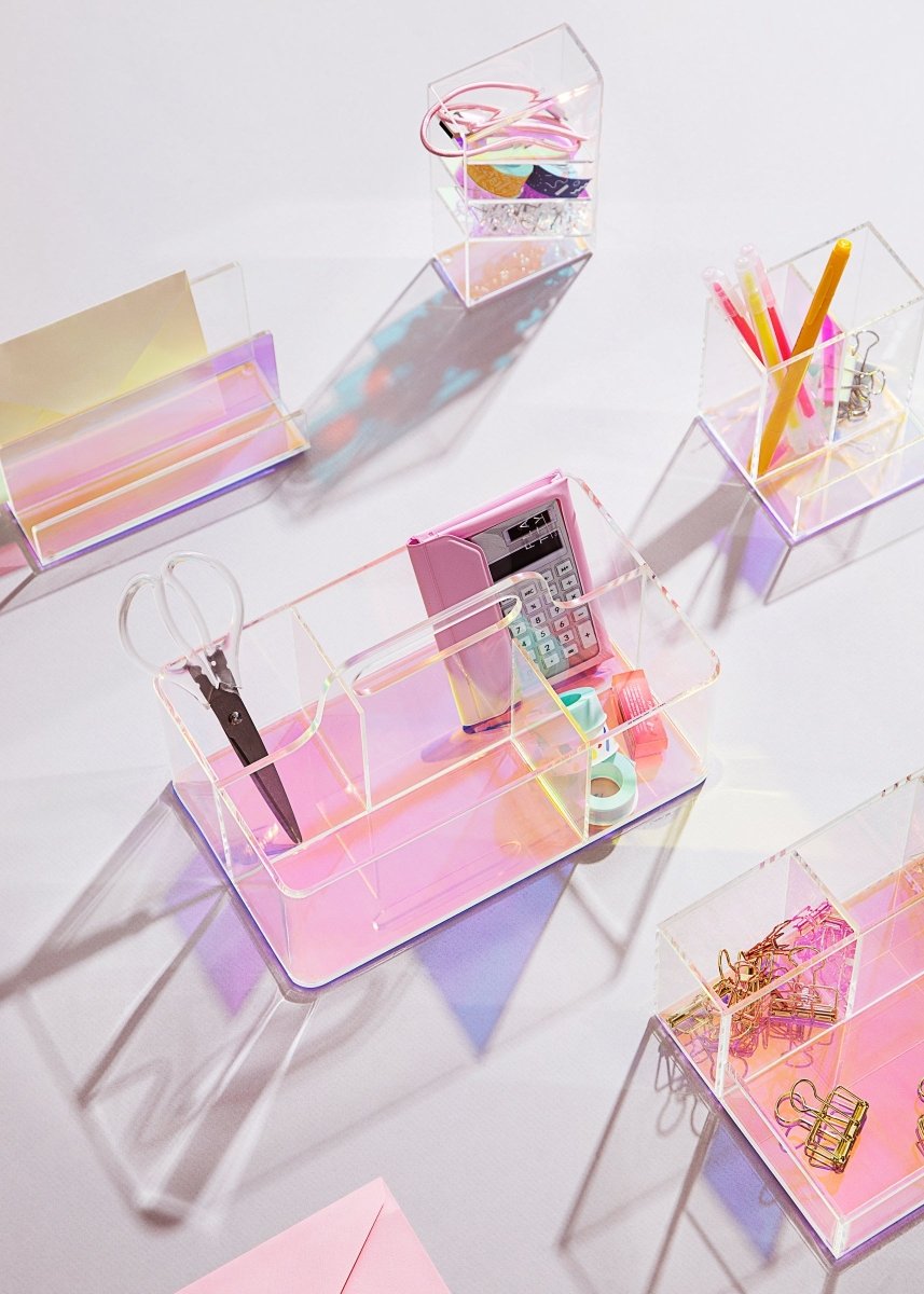 KING JIM Lumillia Acrylic Desk Organizer