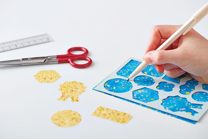 KING JIM Washi Paper Decorative Tape Book - 10 Sheets Postcard or A5 Size