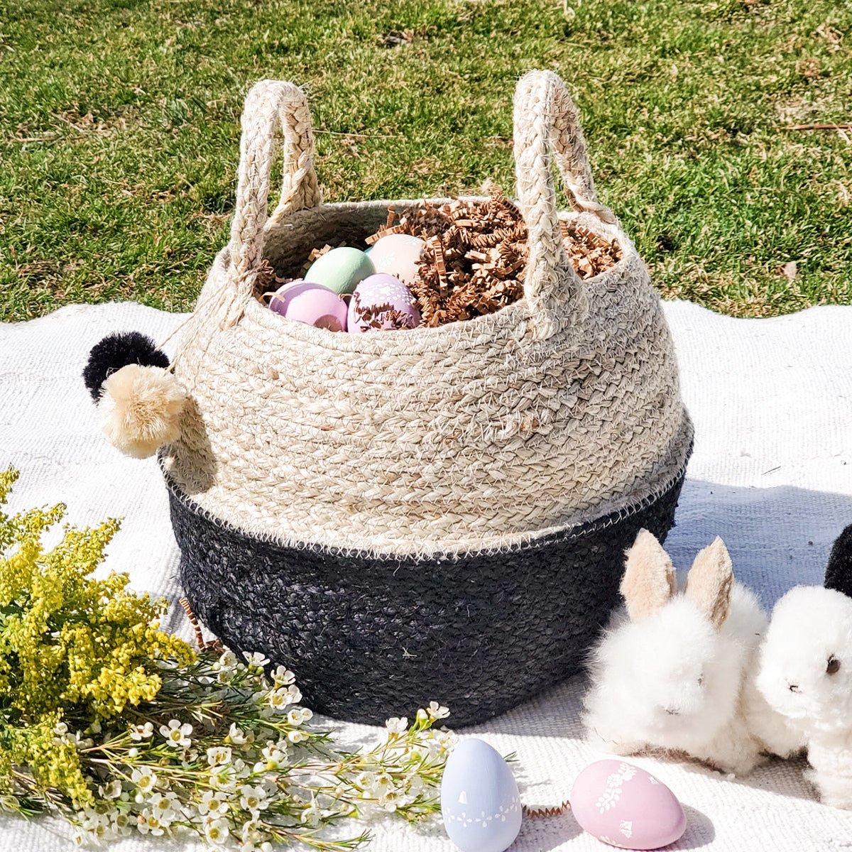 KORISSA Naiya Foldable Jute Basket Bag