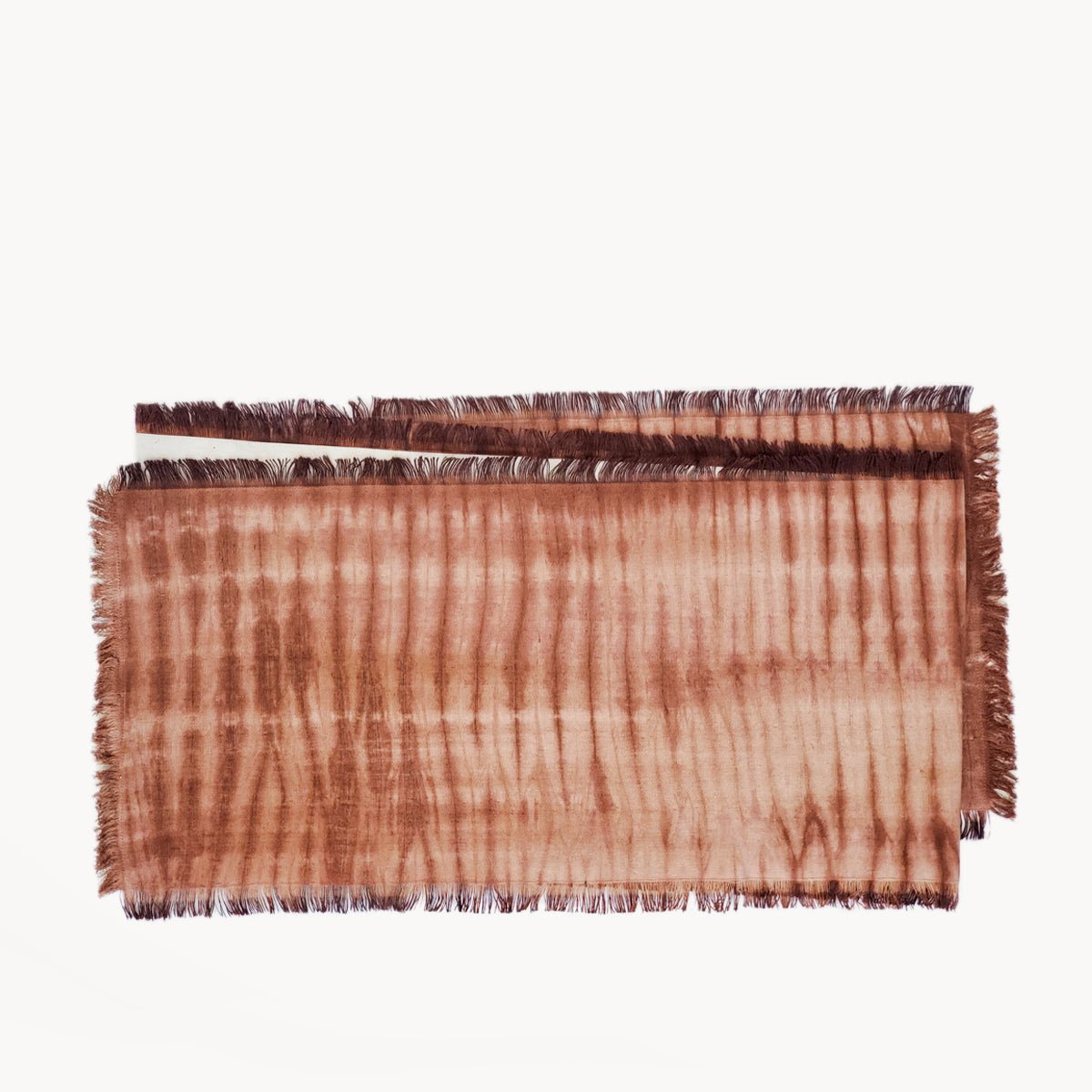 KORISSA Tie Dye Cotton Table Runner, Brown