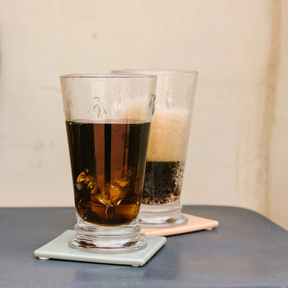 La Rochere NA Bee Iced Tea Glass, Set of 6 | Embossed French Glassware