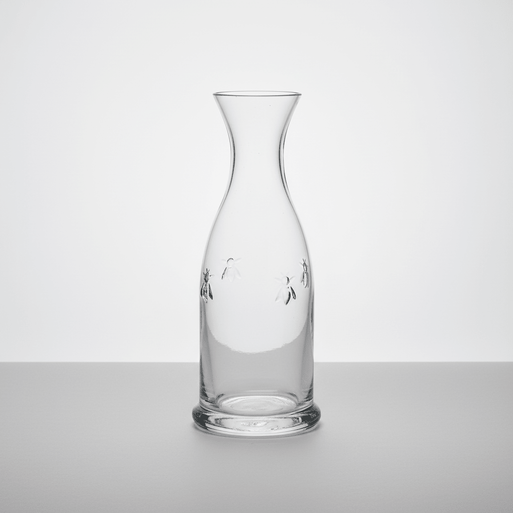 La Rochere NA Bee Tall Glass Carafe, 34oz | French Glassware for Entertaining
