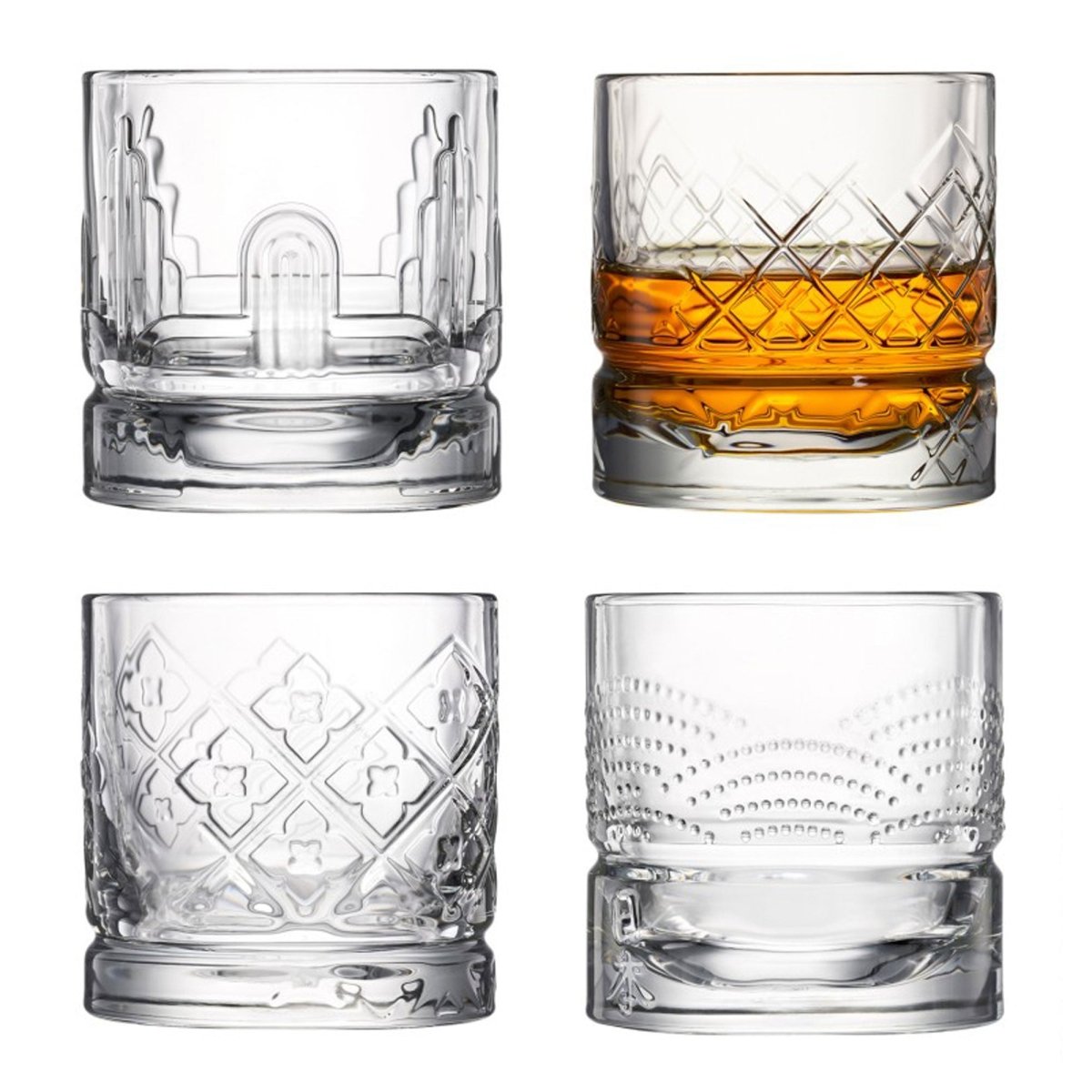 La Rochere NA Dandy Assorted Whiskey Glasses – Set of 4 | Global Heritage Barware