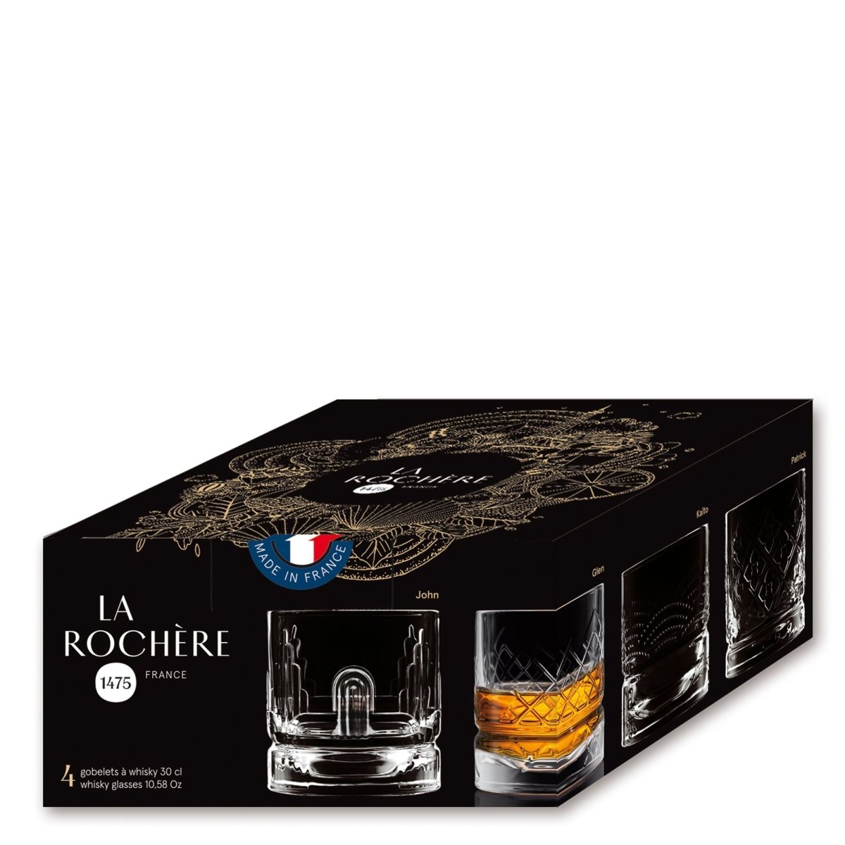 La Rochere NA Dandy Assorted Whiskey Glasses – Set of 4 | Global Heritage Barware
