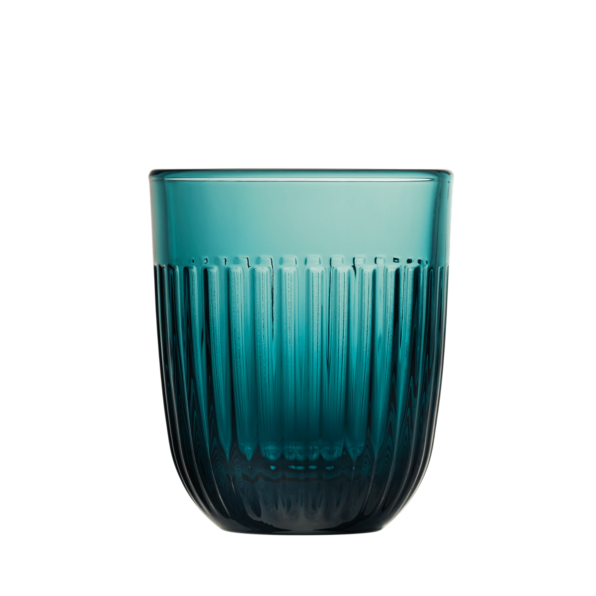 La Rochere NA Ouessant Night Blue Ribbed Glass Tumblers – Set of 6