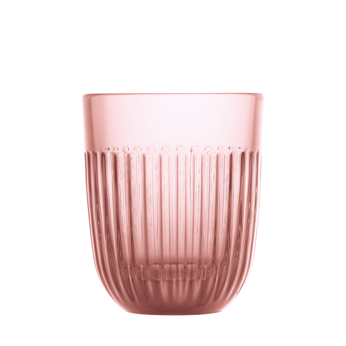 La Rochere NA Ouessant Rose Ribbed Glass Tumblers – Set of 6