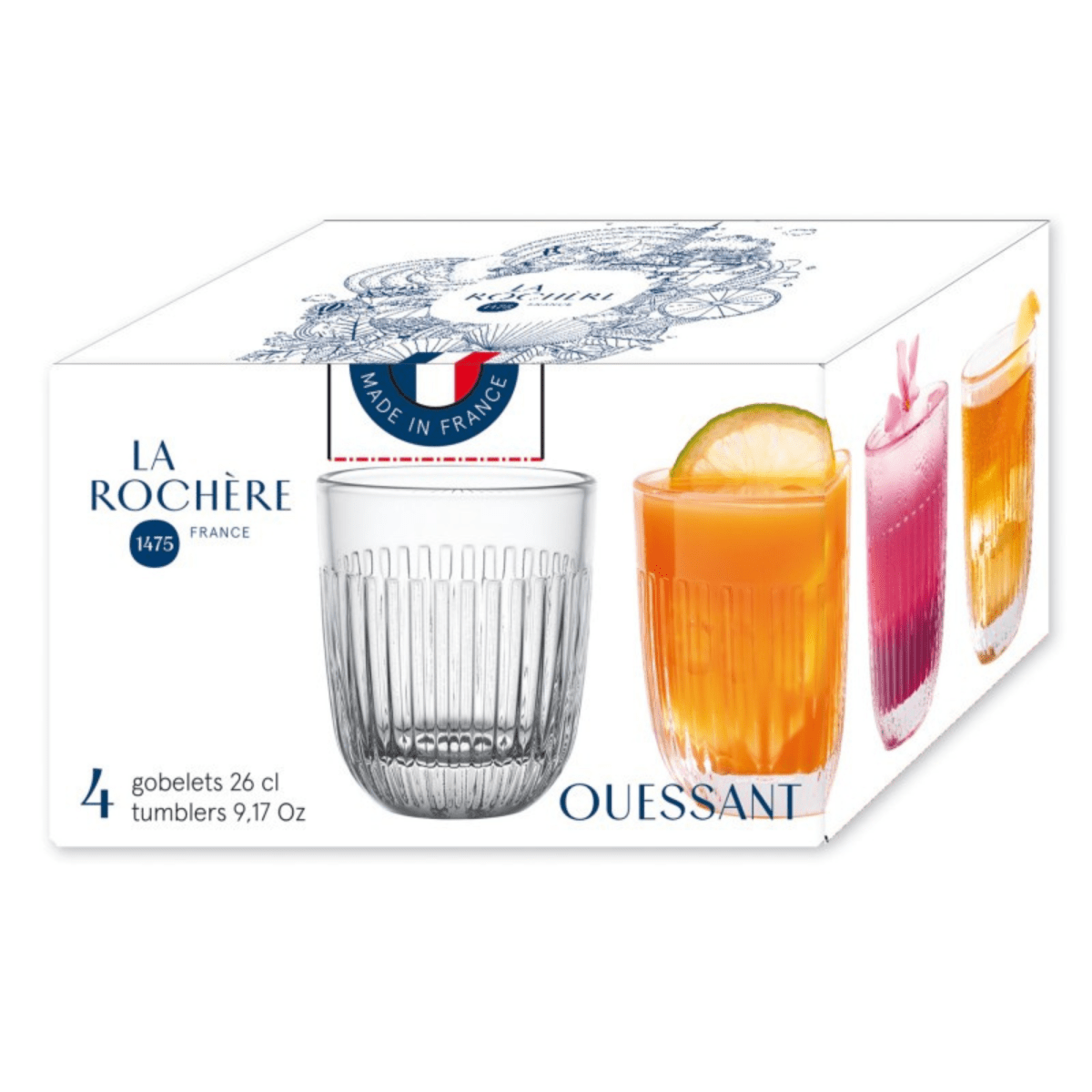 La Rochere NA Ouessant Tumbler – Clear Set of 4