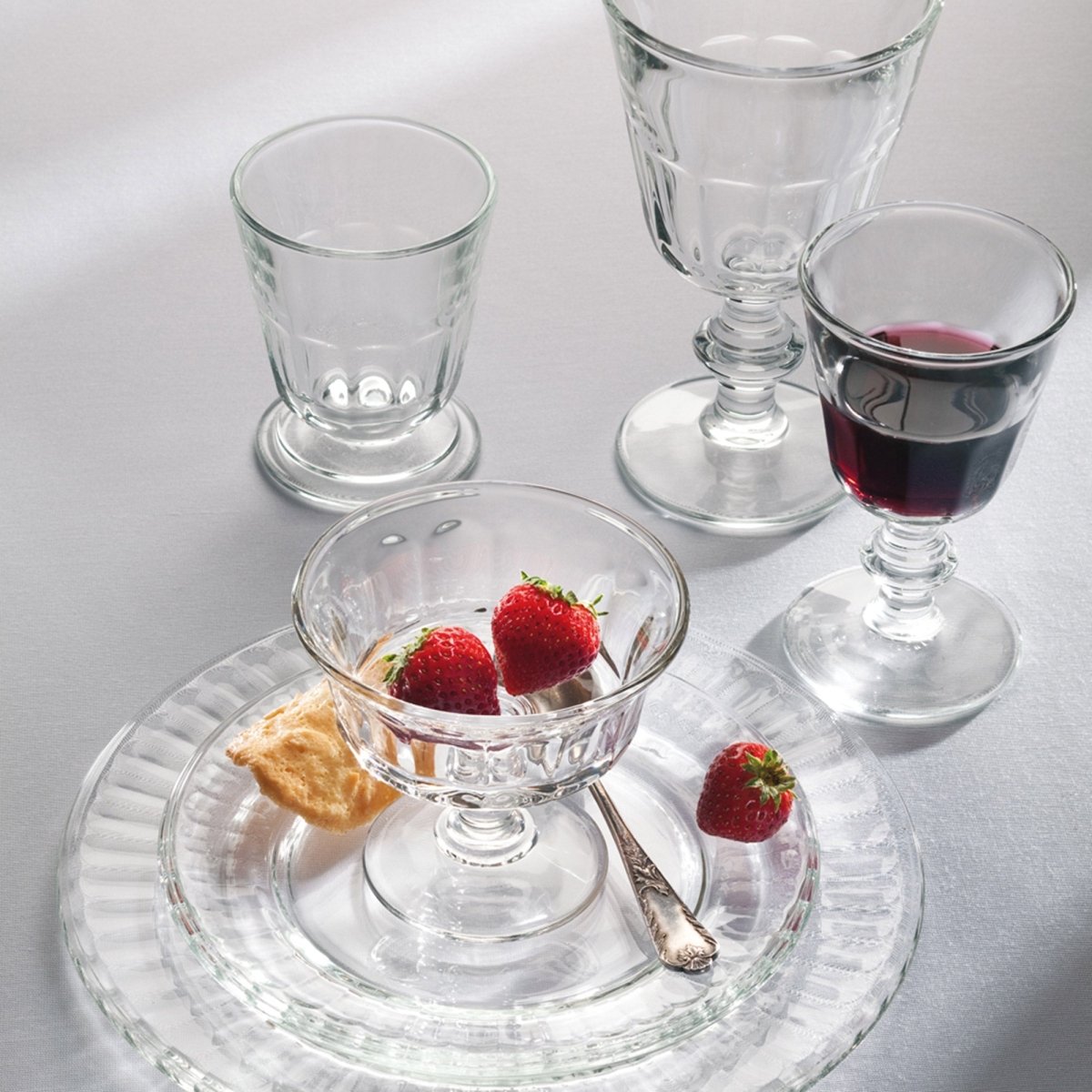 La Rochere NA Périgord Faceted Ice Cream Cup, Set of 6 | French Crystal - Style Dessert Glassware