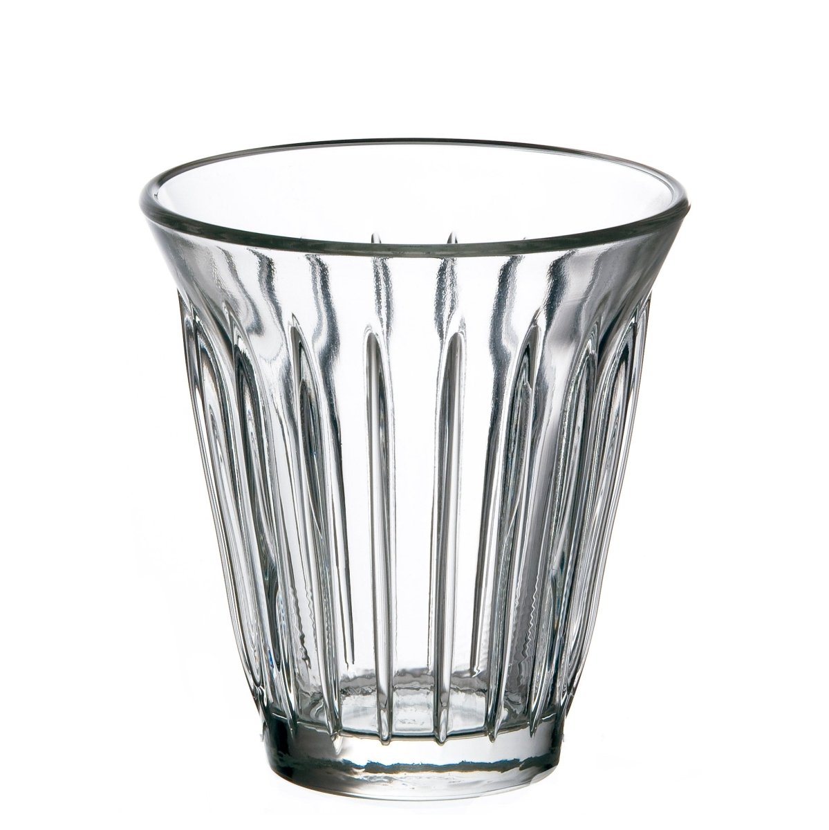 La Rochere NA Zinc Faceted Glass Tumbler, Set of 6 | French Café - Style Drinkware