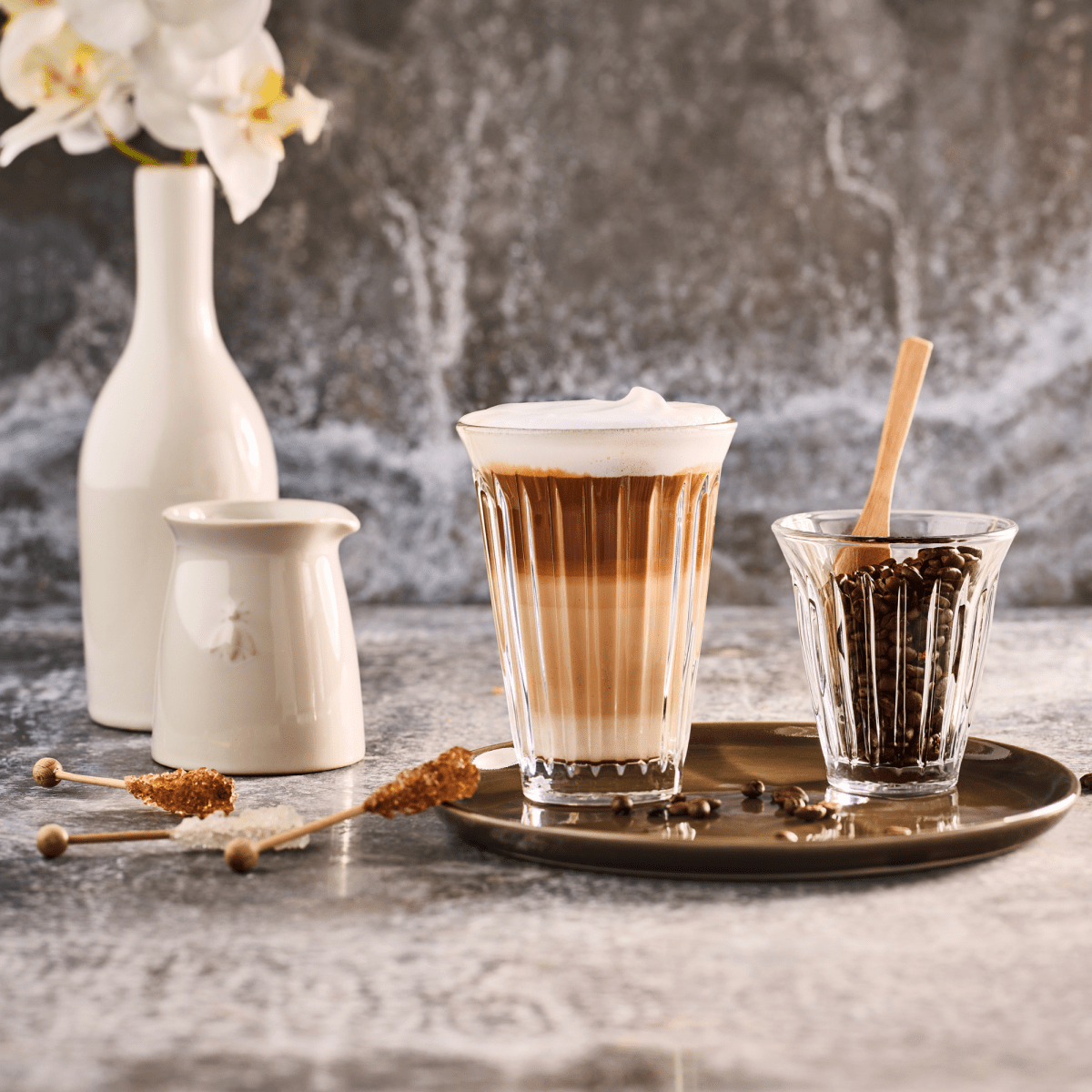 La Rochere NA Zinc Tall Tumbler, Set of 6 | French Café Faceted Glassware