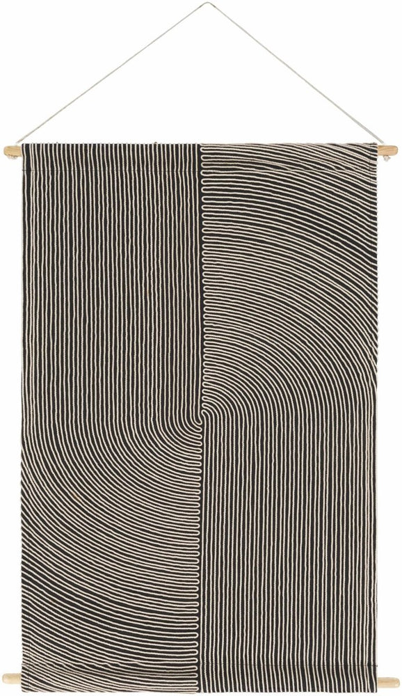 Boutique Rugs Lanse Black and White Geometric Wall Hanging - lily & onyx