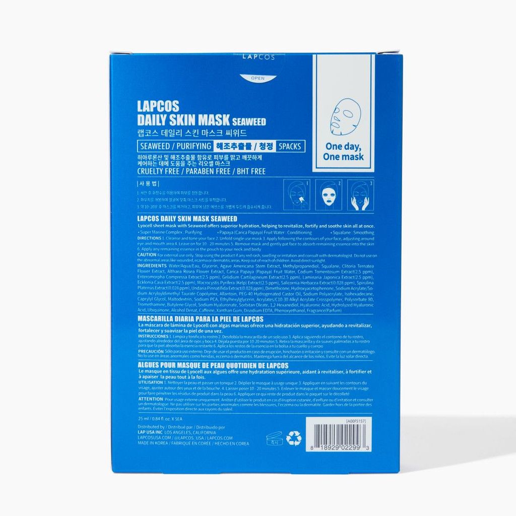 LAPCOS Daily Seaweed Purifying Sheet Mask