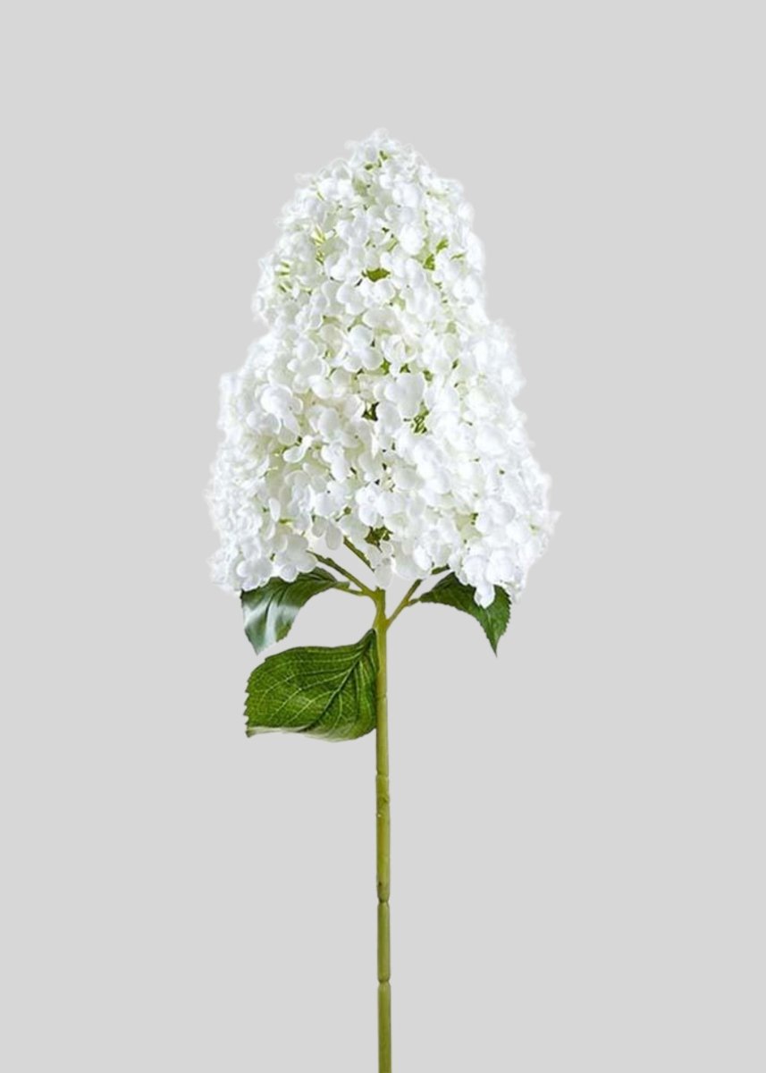 Afloral Large Artificial Cone Hydrangea Flower in White - 40" - lily & onyx