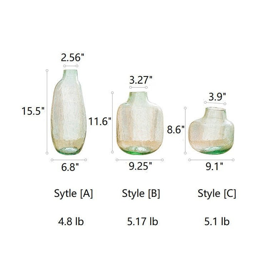 RusticReach Large Artisan Glass Irregular Shape Vase - lily & onyx