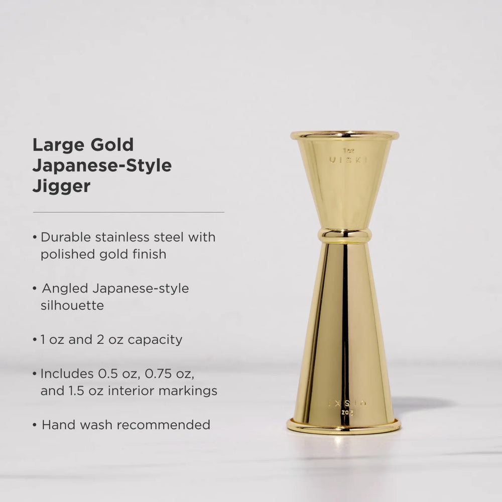 
                      
                        Viski Large Gold Japanese Style Jigger - lily & onyx
                      
                    