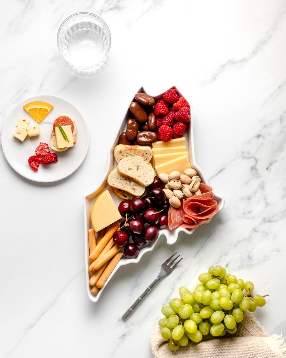 Lark at Home Maine State Porcelain Baking Dish 13" White Glazed Oven - Safe