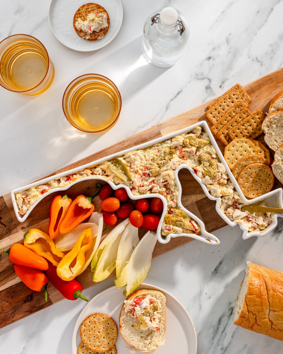 Lark at Home Maryland State Porcelain Platter 17" - White Oven - Safe Serving Dish