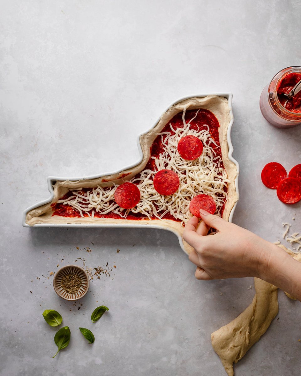 Lark at Home New York State Porcelain Serving Dish - 11.75" White Glazed Bakeware